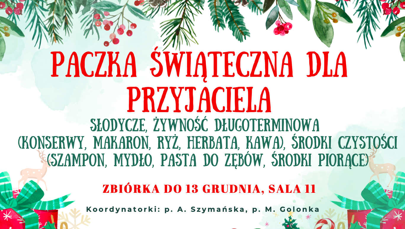 paczka świąteczna dla przyjaciela - plakat